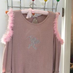 Neat dress with trimming of  fur